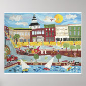 Het centrum van Annapolis in de zomer Poster (Voorkant)