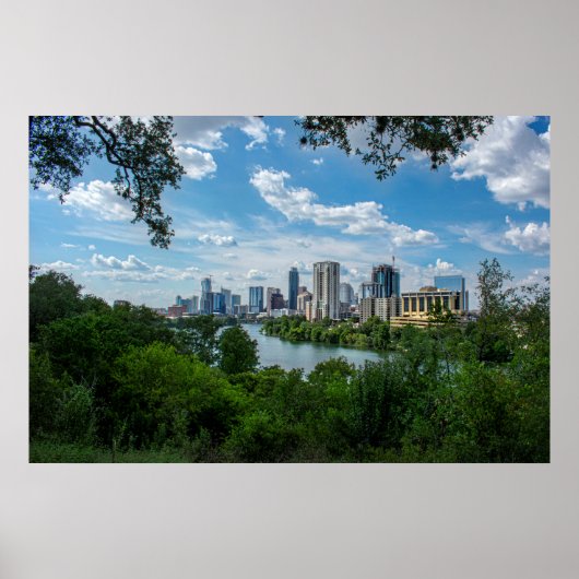 Het centrum van Austin Skyline uit Norwood-Austin  Poster (Voorkant)
