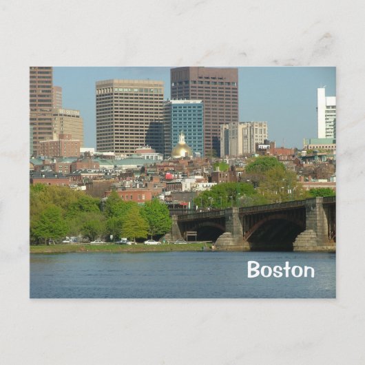 Het centrum van Boston Briefkaart (Voorkant)
