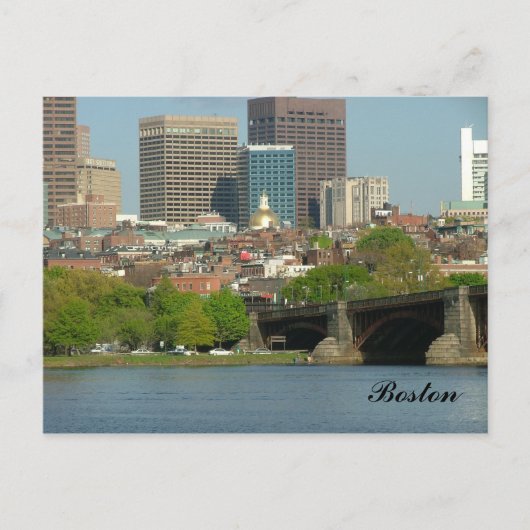 Het centrum van Boston en de Charles Briefkaart (Voorkant)