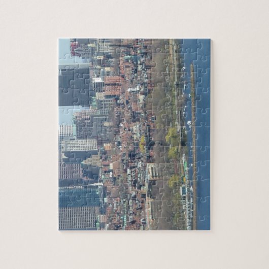 Het centrum van Boston en de Charles Legpuzzel (Verticaal)