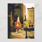 Het centrum van Boston op Kilby Street Briefkaart (Voorkant)