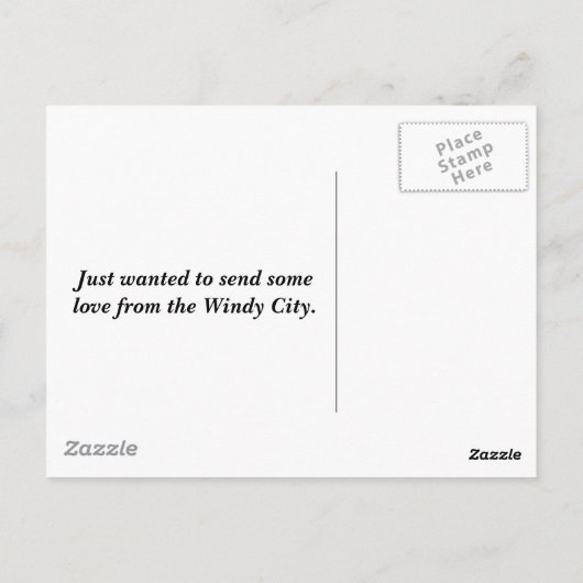 Het centrum van Chicago Briefkaart (Achterkant)