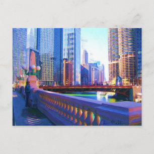 Het centrum van Chicago Briefkaart