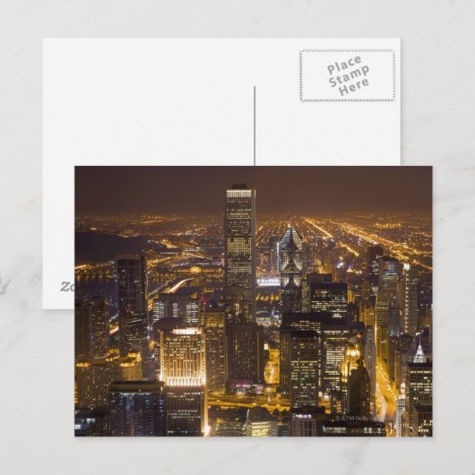 Het centrum van Chicago Briefkaart (Voorkant / Achterkant)