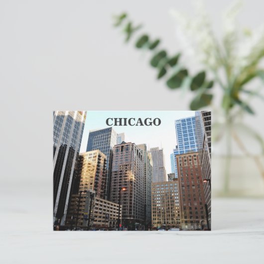 Het centrum van Chicago Briefkaart (Staand voorkant)
