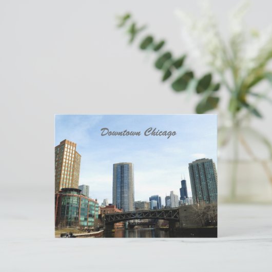 Het centrum van Chicago Briefkaart (Staand voorkant)