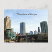 Het centrum van Chicago Briefkaart (Voorkant)