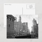 Het centrum van Chicago Briefkaart (Voorkant / Achterkant)