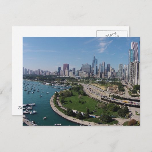 Het centrum van Chicago Briefkaart (Voorkant / Achterkant)