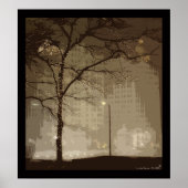 Het centrum van Chicago in Winter Poster (Voorkant)