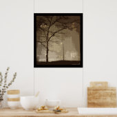 Het centrum van Chicago in Winter Poster (Keuken)