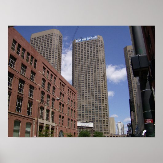 Het centrum van Chicago Poster (Voorkant)