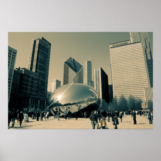 Het centrum van Chicago Poster (Voorkant)