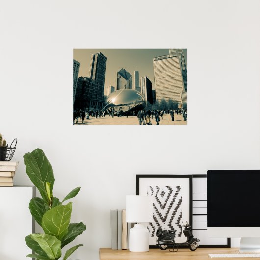 Het centrum van Chicago Poster (Thuiskantoor)