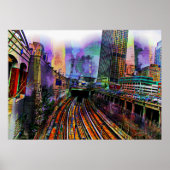 Het centrum van Chicago Poster (Voorkant)