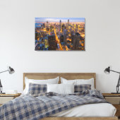 Het centrum van Chicago skyline bij schemering Canvas Afdruk (Insitu (Slaapkamer))