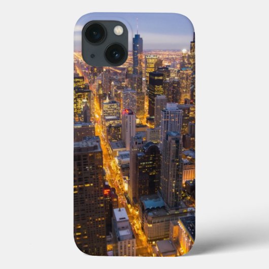 Het centrum van Chicago skyline bij schemering Case-Mate iPhone Case (Achterkant)