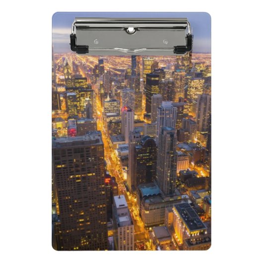 Het centrum van Chicago skyline bij schemering Mini Klembord (Voorkant)