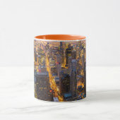 Het centrum van Chicago skyline bij schemering Mok (Midden)