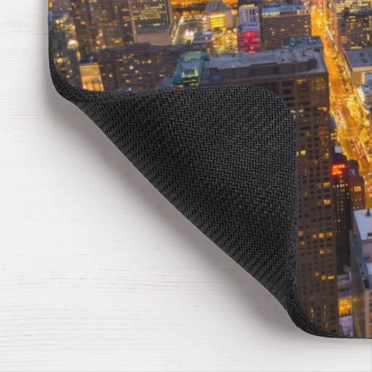 Het centrum van Chicago skyline bij schemering Muismat (Hoek)