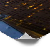 Het centrum van Chicago skyline bij schemering Poster (Hoek)