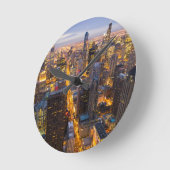 Het centrum van Chicago skyline bij schemering Ronde Klok (Hoek)