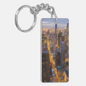Het centrum van Chicago skyline bij schemering Sleutelhanger (Voorkant Links)