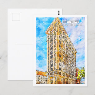 Het centrum van Cincinnati Beroemde Reisplaats Wat Briefkaart
