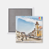 Het centrum van Cluj Napoca Magneet (Voorkant / Achterkant)