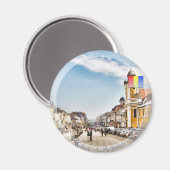 Het centrum van Cluj Napoca Magneet (Voorkant / Achterkant)