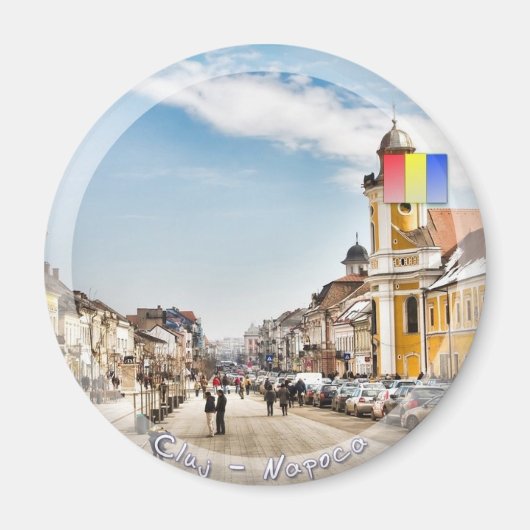 Het centrum van Cluj Napoca Magneet (Voorkant)