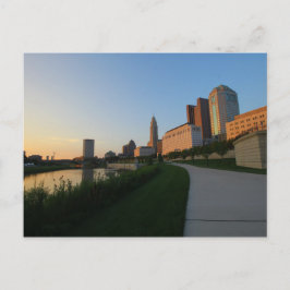Het centrum van Columbus, Ohio op Sunset Briefkaart