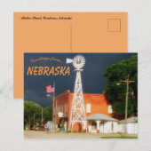 Het centrum van Cordova, Nebraska Briefkaart (Voorkant / Achterkant)