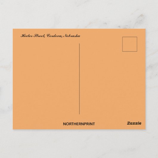 Het centrum van Cordova, Nebraska Briefkaart (Achterkant)