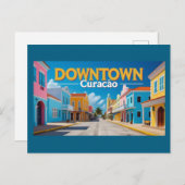 Het centrum van Curacao Feestdagenkaart (Voorkant / Achterkant)