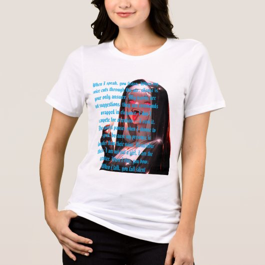 Het centrum van de macht – vrouwelijke energie Tri-Blend shirt (Voorkant)