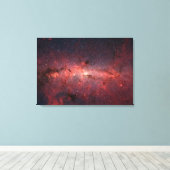 Het centrum van de Melkweg Canvas Afdruk (Insitu (Houten vloer))