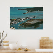 Het centrum van de Spaanse Wells, Bahama's Poster (Keuken)