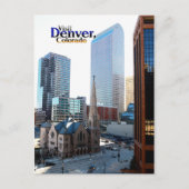 Het centrum van Denver en de bisschopskerk van de  Briefkaart (Voorkant)