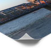 Het centrum van Grand Rapids in Dusk Poster (Hoek)