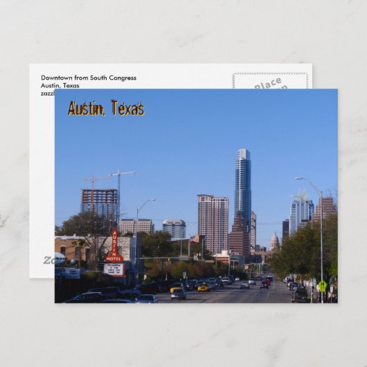 Het centrum van het Zuid Congres Briefkaart (Voorkant / Achterkant)