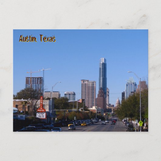 Het centrum van het Zuid Congres Briefkaart (Voorkant)