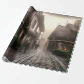 Het centrum van Hobbiton op een dag van de Foggy Cadeaupapier (Uitgerold)