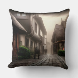 Het centrum van Hobbiton op een dag van de Foggy Kussen