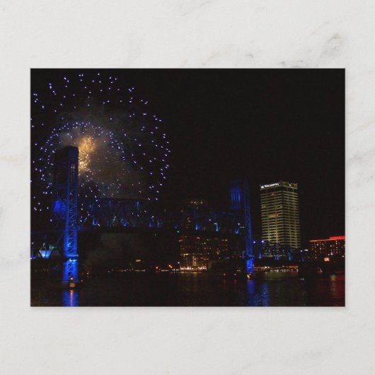 Het centrum van Jacksonville op 4 juli Briefkaart (Voorkant)