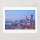 Het centrum van Kansas City, Missouri, bij Dusk Briefkaart (Voorkant)