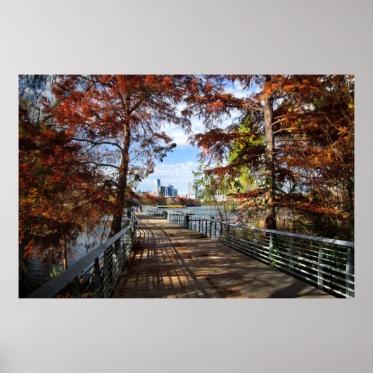Het centrum van LadyBird Lake Boardwalk - Austin Poster (Voorkant)
