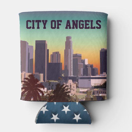 Het centrum van Los Angeles -  Afbeelding Blikjeskoeler (Achterkant)