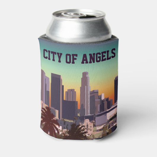 Het centrum van Los Angeles -  Afbeelding Blikjeskoeler (Blikje Achterkant)